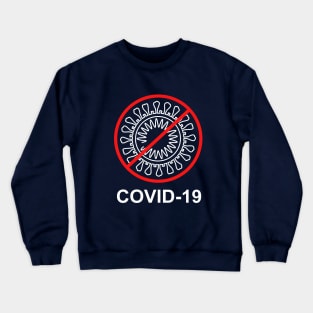 Covid-19 White Color Crewneck Sweatshirt